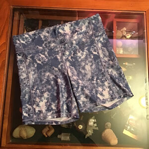 GapFit Blue White Tie-Dye Athletic Shorts XL